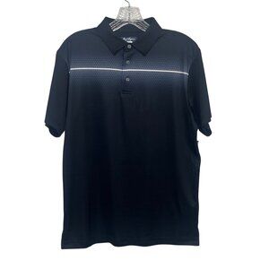 Ben Hogan Golf Polo Shirt Mens Small Black Blue New Moisture Wicking UPF15